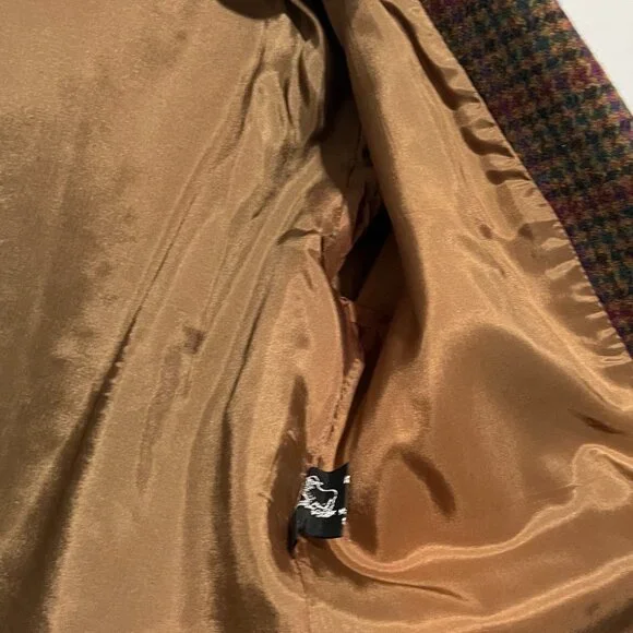 Giorgio Sant Angelo Womens VTG Wool Houndstooth Blazer 10 Academia Oversized - Picture 11 of 11